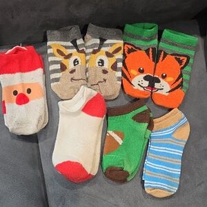 Colorful Animal and Striped Socks Set